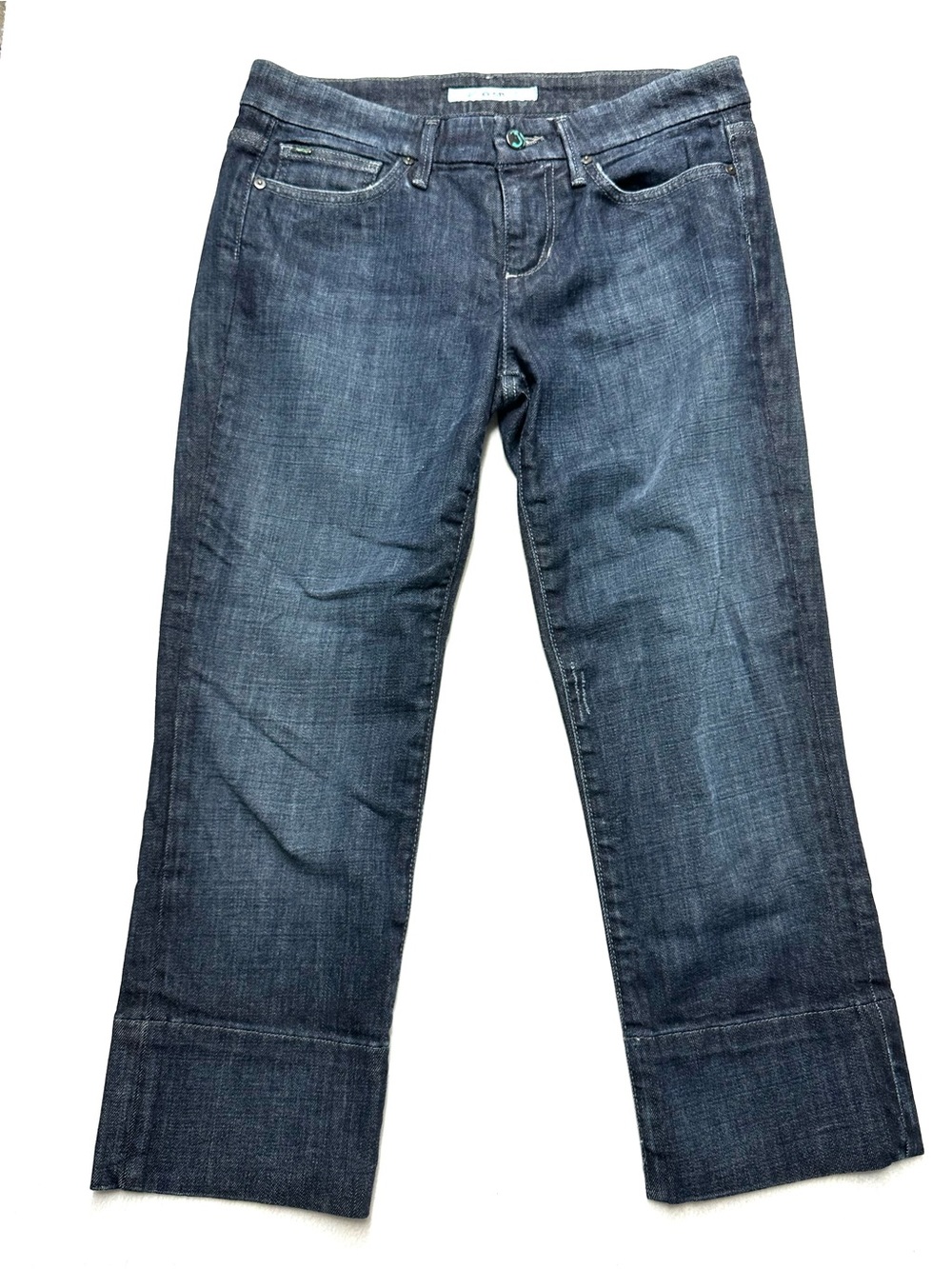 JOE’S Jeans Socialite Kicker 29 Dark Wash Cropped Kick Flare Wide Cuff